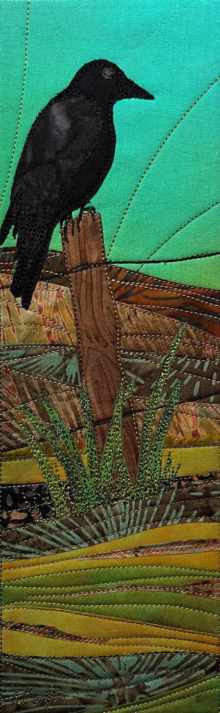 The Watchman. 4x12" mounted on canvas. Available at Textures Craftworks on Locke St., Hamilton