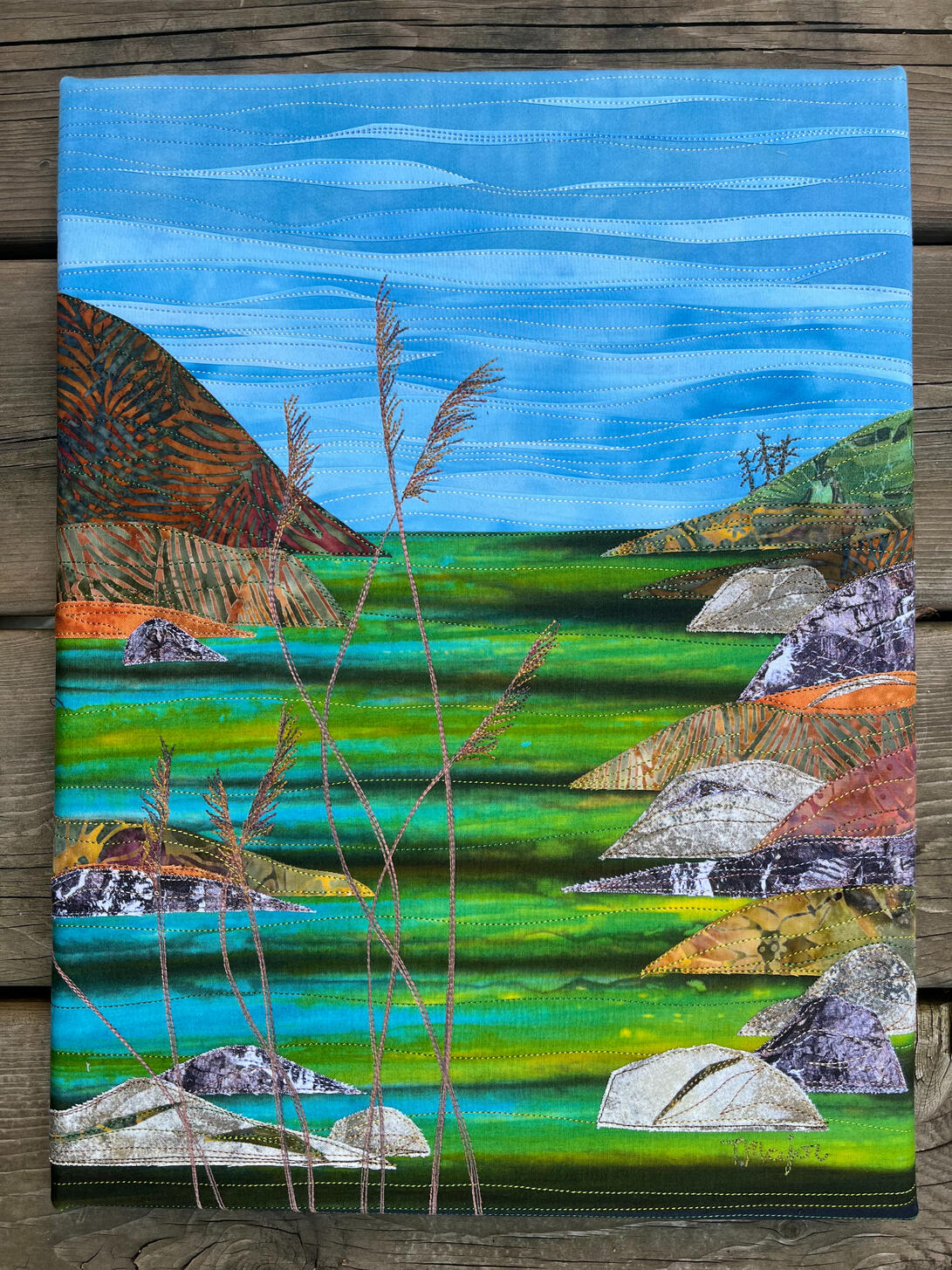 Summer Joy 12 x 16" plus black floating frame. SOLD at Dundas Valley School of Art Auction 2025