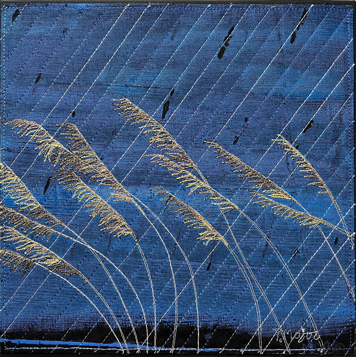 "Rainy Night", 8x8". Available at Textures Craftworks, Locke St., Hamilton